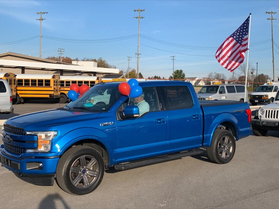 blue truck